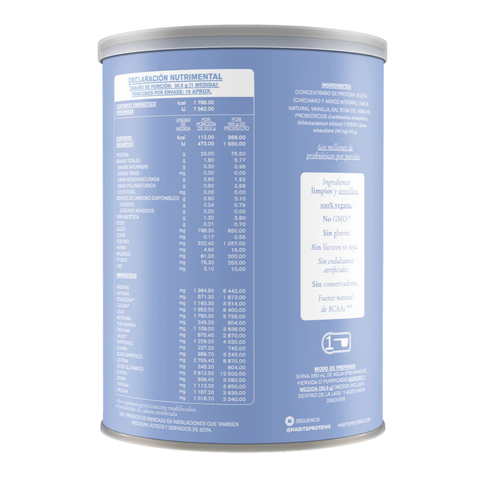 Proteina Probiotica Sabor Vainilla (488 g), Habits