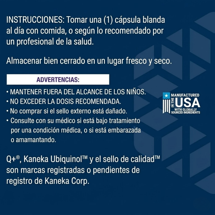Super Ubiquinol CoQ10 con Apoyo Mitocondrial (30 softgels), Life Extension