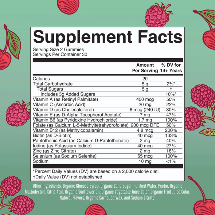Women's Organic Multivitamin Gummies 60 Gummies Mary Ruth