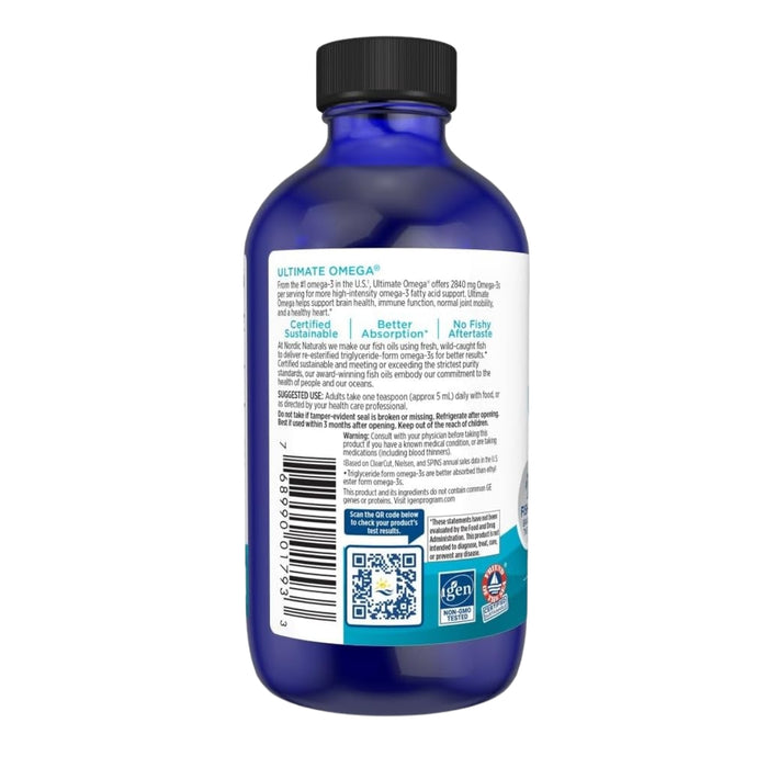 Ultimate Omega 2840 mg Sabor Limón (4 fl oz 119 ml), Nordic Naturals