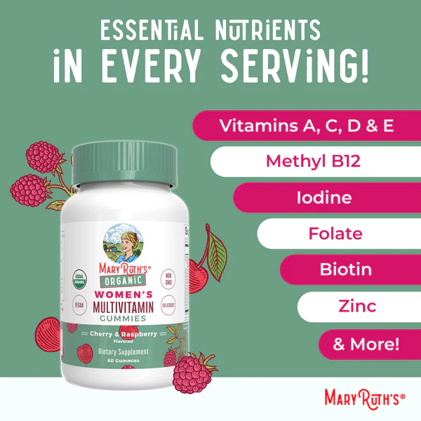 Women's Organic Multivitamin Gummies 60 Gummies Mary Ruth