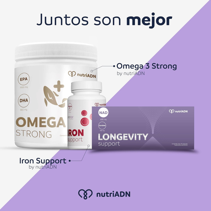 Apoyo a la Longevidad, Longevity Support (90 caps), NutriADN