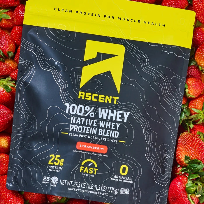 Proteína de Whey Sabor Fresa 775 g (27.3 oz), Ascent