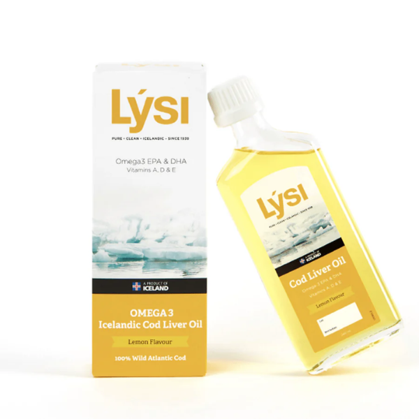 Aceite de Hígado de Bacalao Sabor Limón (240 ml), Lysi