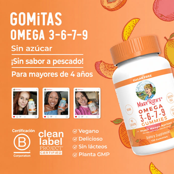 Omega 3-6-7-9 Gummies 120 units Mary Ruth