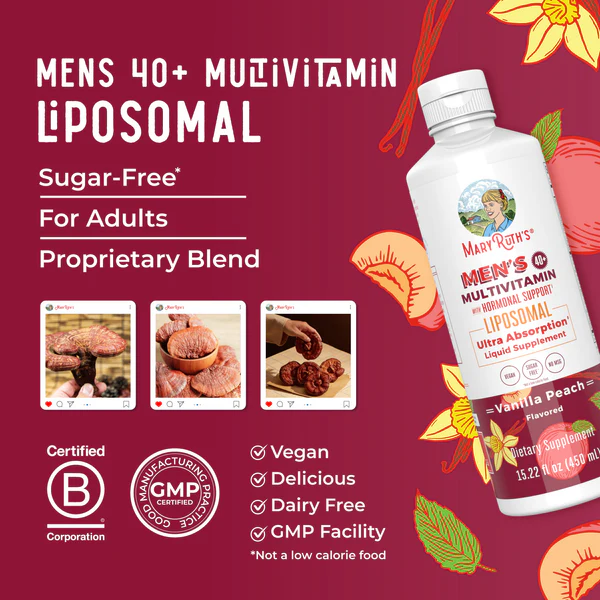 Multivitaminico Liposomal 40+ para Hombres (15.22 fl oz/450ml), Mary Ruth´s