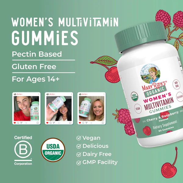 Women's Organic Multivitamin Gummies 60 Gummies Mary Ruth