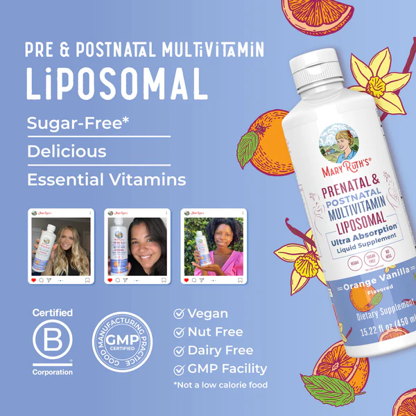 Prenatal &amp; Postnatal Liposomal Multivitamin 15.22oz (450.10ml) Mary Ruth