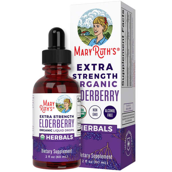Elderberry Extra Fuerte Organico, Liquido (2fl oz/60 ml), Mary Ruth´s