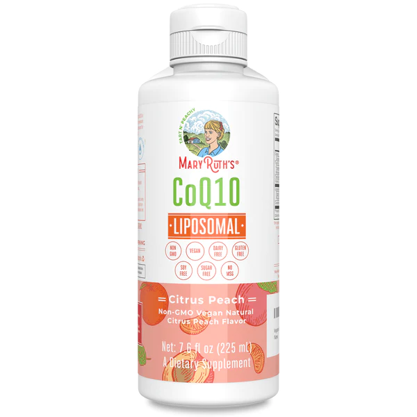 CoQ10 Liposomal Sabor Melocotón Cítrico (7.5 fl oz/225ml), Mary Ruth´s