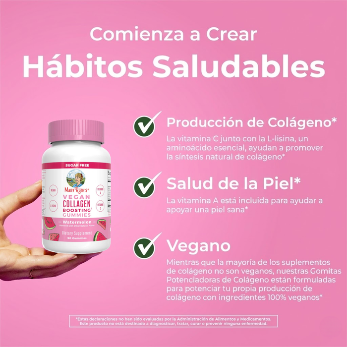 Potenciadoras de Colágeno Sabor Sandia (90 gomitas), MaryRuth's