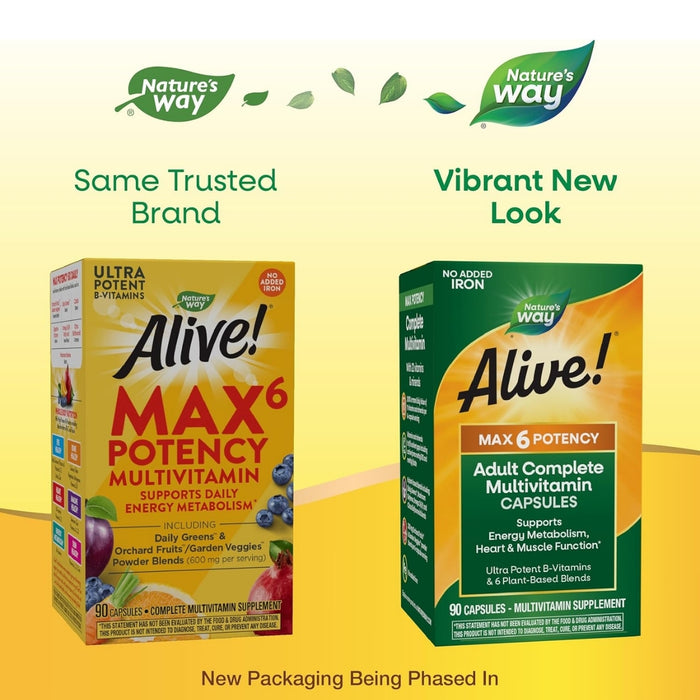 Multivitamínico Alive!® Max6 Alta Potencia (90 caps), Nature's Way