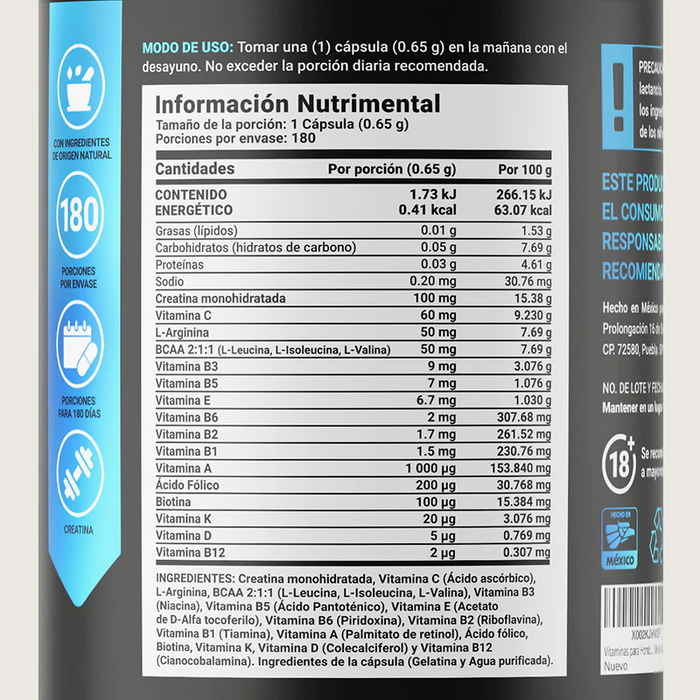 Multivitaminico para Hombre 650 mg (180 caps), Blife