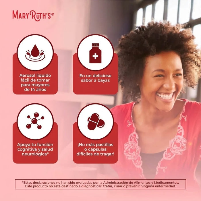 Metilo B12 Organico Sabor Berry, Spray 30 ml (1 fl oz), Mary Ruth's