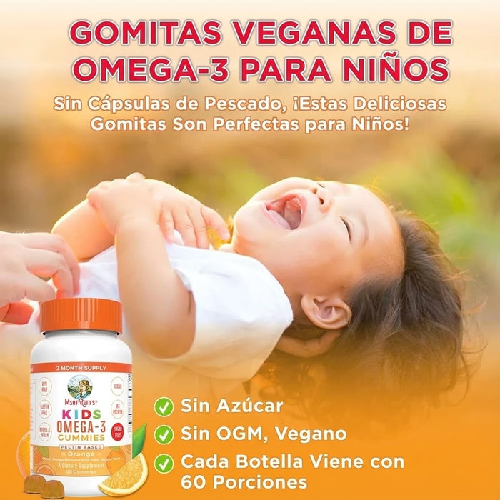Vegan Omega-3 Gummies for Kids 60 gummies Mary Ruth