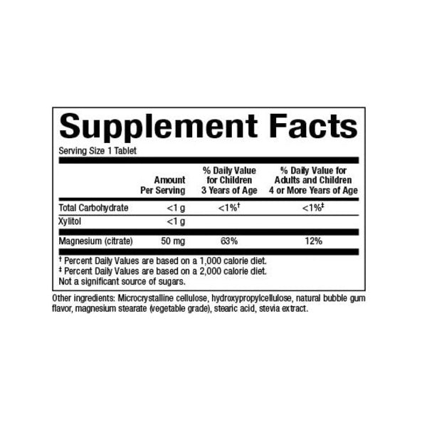 BigFriends® Citrato de Magnesio 50 mg (60 tabs masticables), Natural Factors