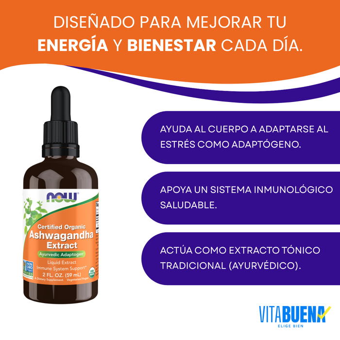 Ashwagandha Organica Extracto Liquido (2 fl oz 59 ml)