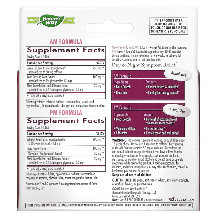 AM/PM Menopause Formula™ (30 tab AM/ 30 tab PM), Nature's Way