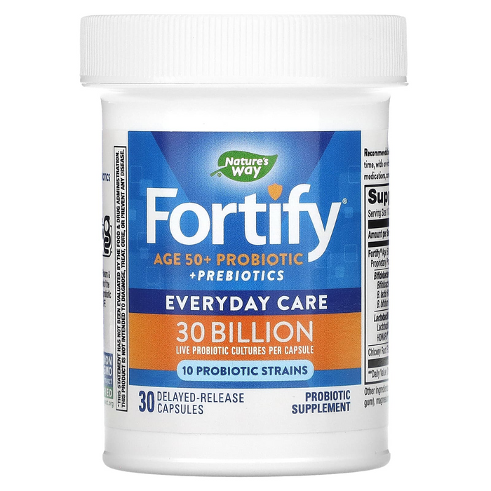 Fortify® 30 Billion Probiotico Diario Adultos 50+ (30 Caps), Nature's Way