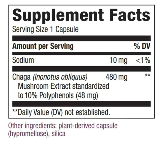 Chaga 480mg (30 veg caps) , Nature's Way