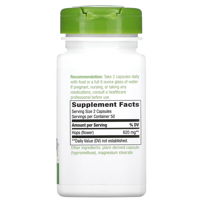 Flores de Lupulo 620 mg (100 veg caps), Nature's Way
