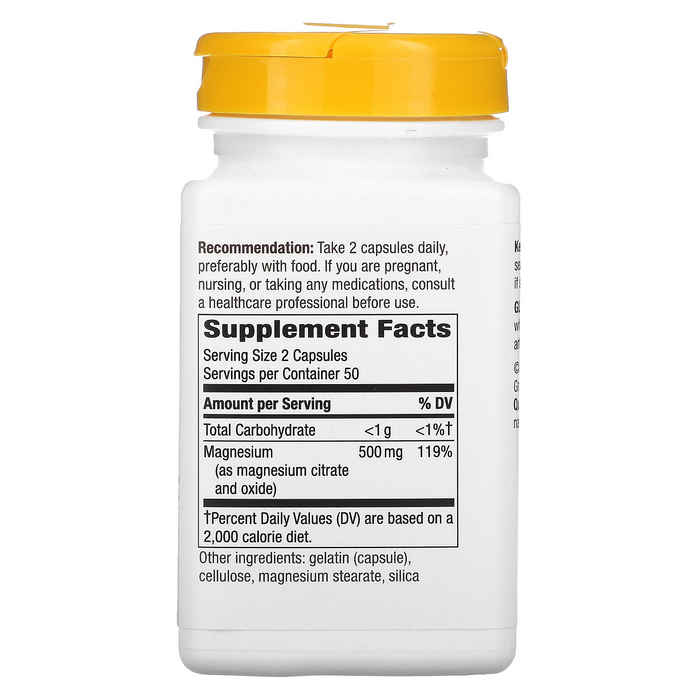 Complejo de Magnesio 500 mg (100 caps), Nature's Way
