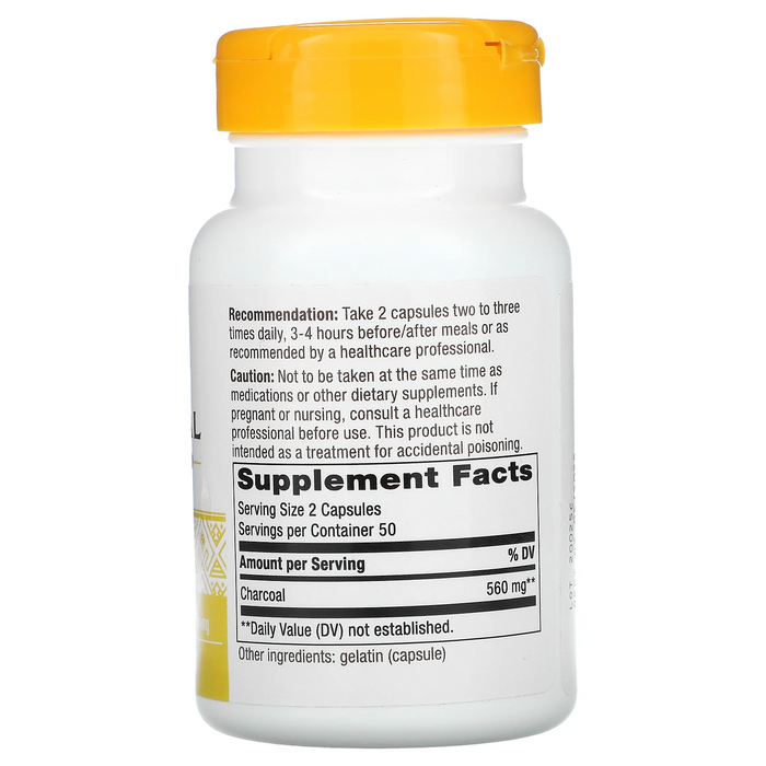 Carbon Vegetal Activado, 560mg (100 caps) , Nature's Way