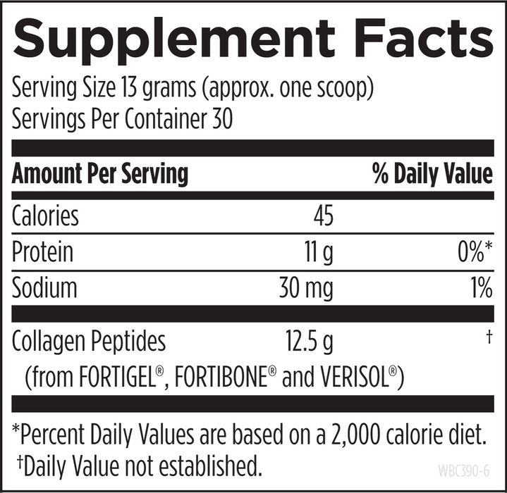 Colageno para el Cuerpo 12.5 g, Polvo (13.8 oz/390 gr), Designs for Health