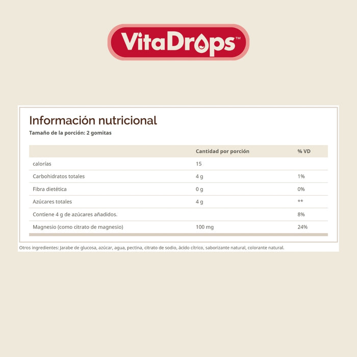 Magnesio Sabor Frutos Rojos VitaDrops™ (60 gomitas), Windmill