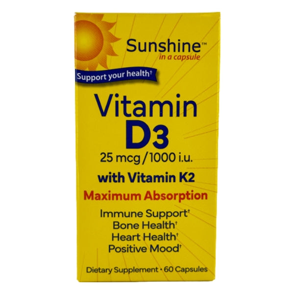 Vitamina D3 25 mcg 1000 IU Sunshine™ (60 caps), Windmill
