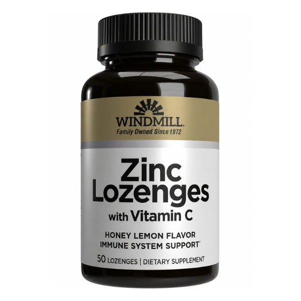 Zinc con Vitamina C Sabor Limón con Miel (50 tabs), Windmill