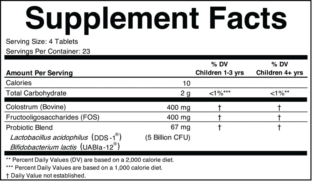 ChildBiotics Probioticos con Calostro para Niños (92 tabs masticables), Child Life