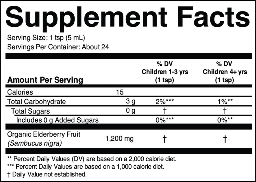 Sauco Organico para Niños, Liquido (4 fl oz/118 ml), Child Life