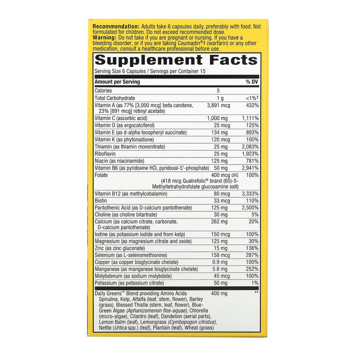 Alive!® Max6 Multivitaminico De Potencia (90 caps), Nature's Way