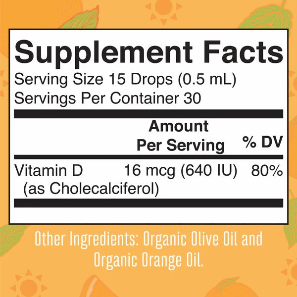 Vitamina D3 Para Niños Orgánica, Liquida (0.5 fl oz/15ml), Mary Ruth´s