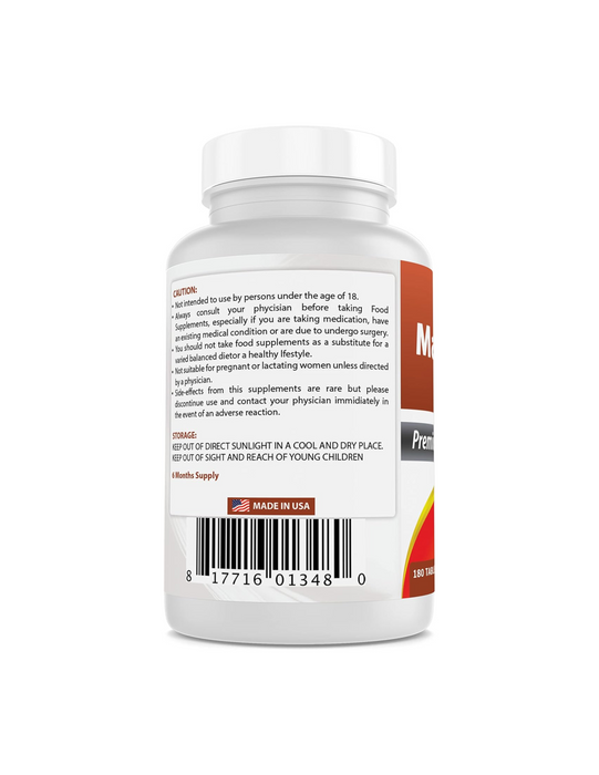 Oxido de Magnesio 500 mg (180 caps), Best Naturals