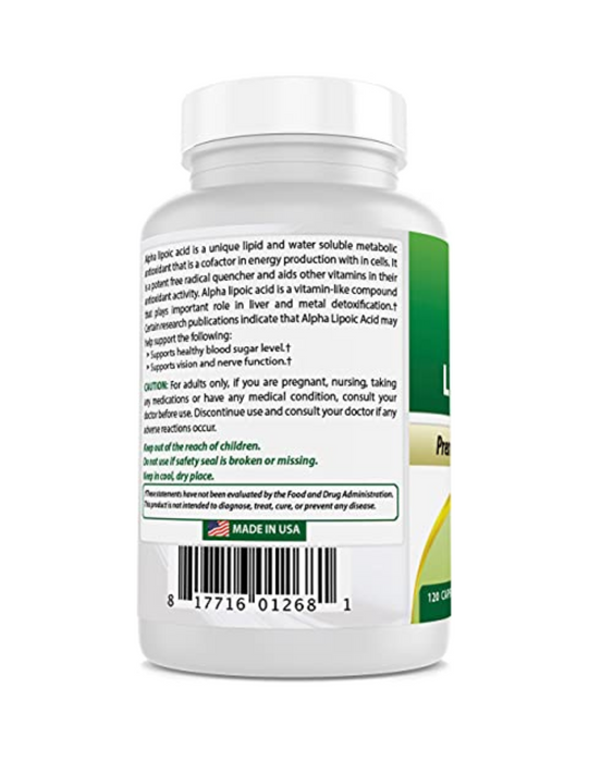 Acido Alfa Lipoico 600 mg (120 caps), Best Naturals