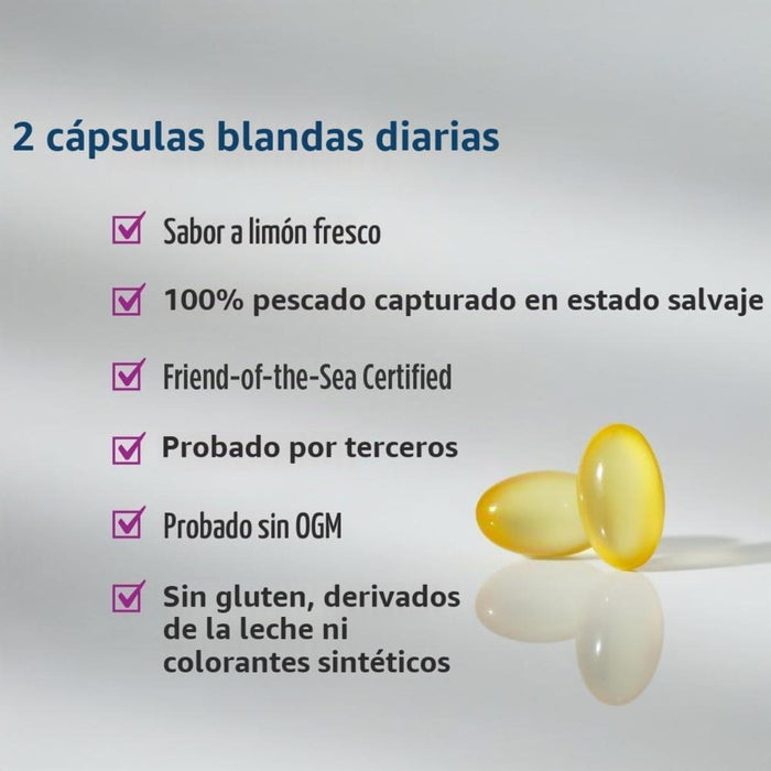 Omega-3 Postnatal Sabor Limón (60 cápsulas blandas), Nordic Naturals