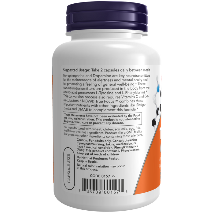 True Focus™ Aminoacidos para el Enfoque Mental (90 veg caps)