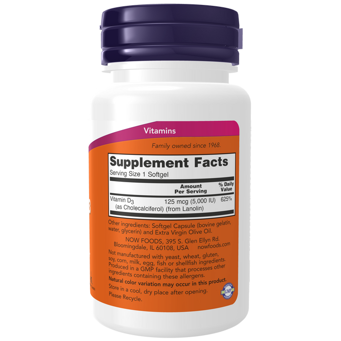 Vitamin D-3 5000 IU (120 softgels) / Vitamin D3 5000 IU