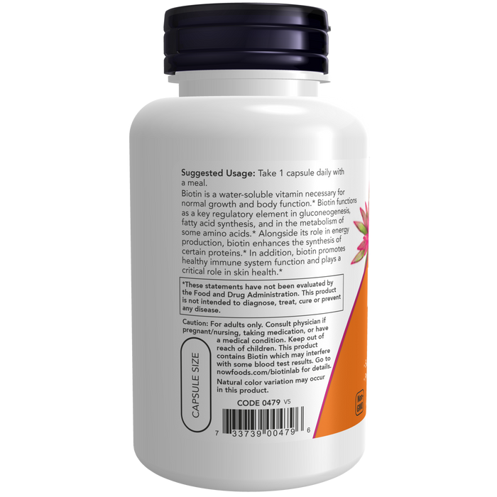 Biotin 10 mg (10,000 mcg) 120 Veg Caps / Biotin 10 mg (10,000 mcg)
