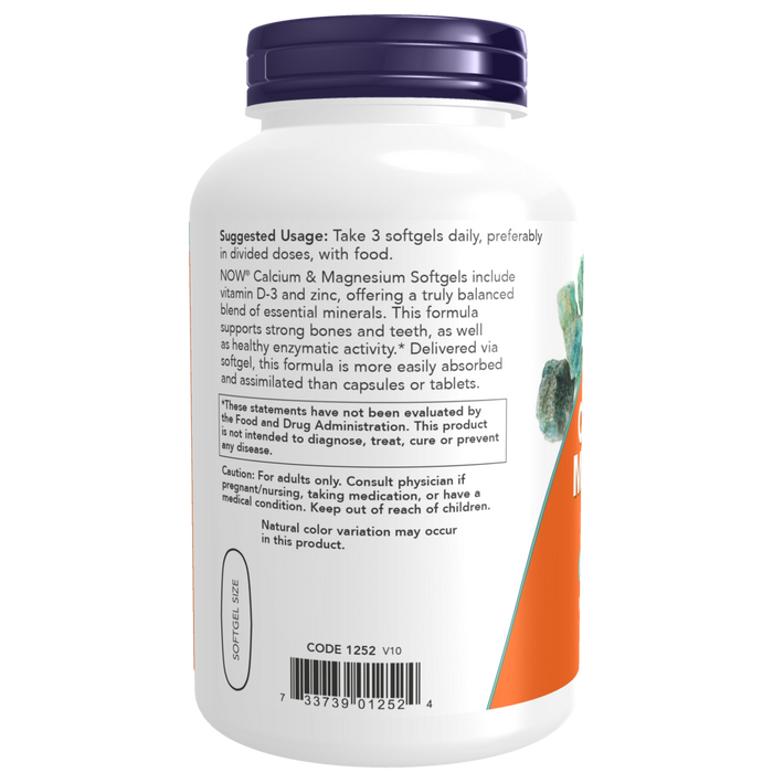 Calcium &amp; Magnesium 1000mg/500mg (240 softgels) / Calcium &amp; Magnesium Softgels