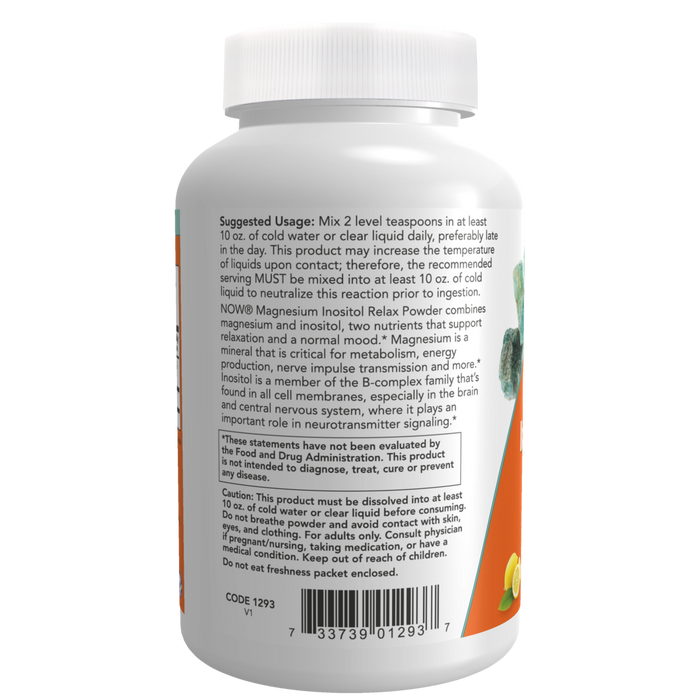 Magnesio con Inositol en Polvo Sabor Limonada (16oz/454gr)