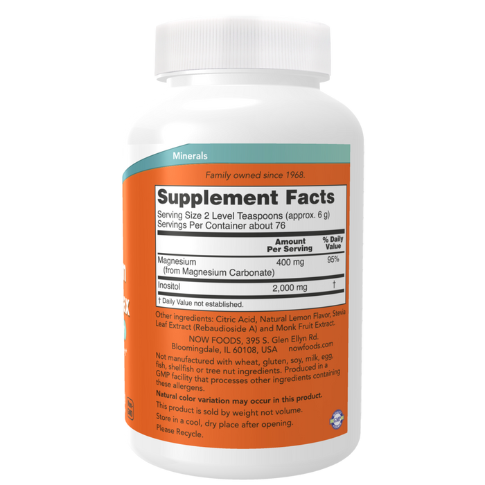 Magnesio con Inositol en Polvo Sabor Limonada (16oz/454gr)