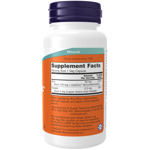 L-OptiZinc® 30 mg (100 veg caps)