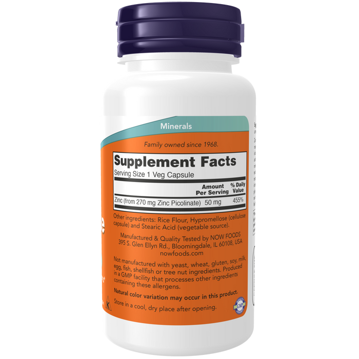 Zinc Picolinate 50 mg (120 Veg Caps) / Zinc Picolinate 50 mg