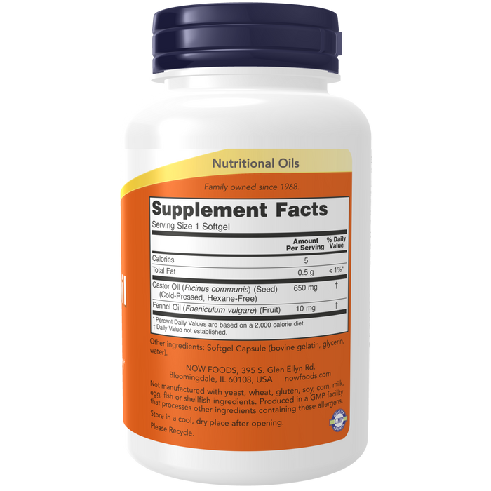 Aceite de Ricino/ Castor Oil 650 mg (120 softgels)
