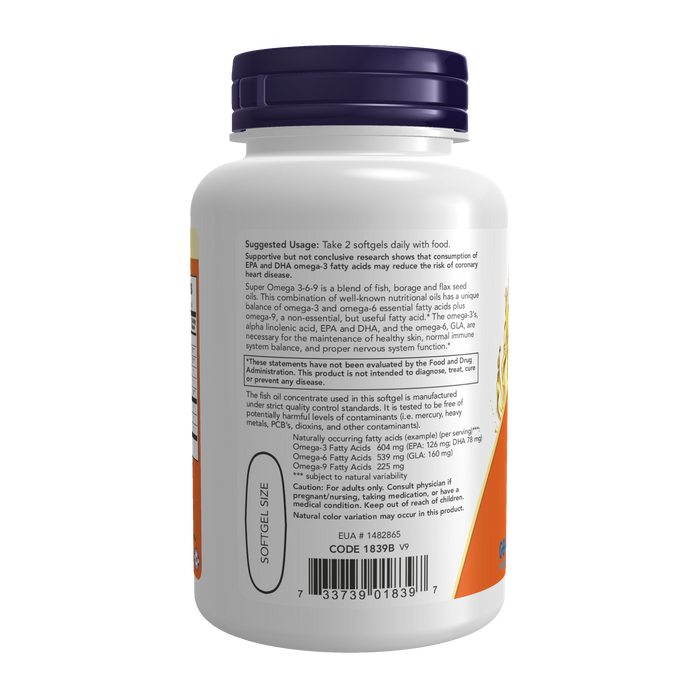 Super Omega 3-6-9 1200mg (90 softgels)