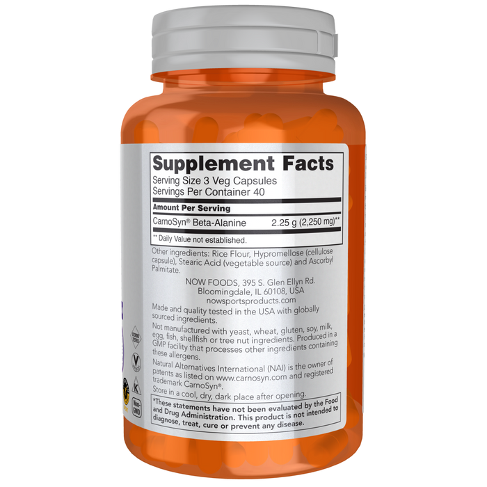 Beta-Alanine 750 mg (120 Veg Caps) / Beta-Alanine 750 mg