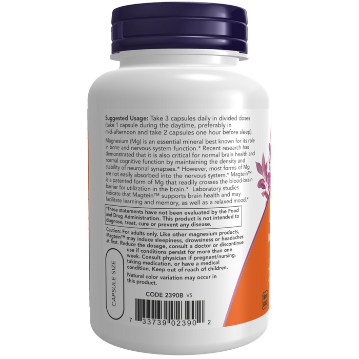 Magtein™ Magnesio L-Treonato 200mg (90 veg caps)